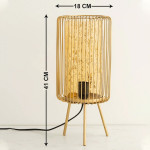 Gold-Toned Adobe Wire Novelty Table Lamp