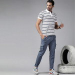 Men Blue Solid Cargo Trousers