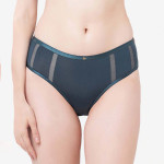 "Women Blue High Waist Full Coverage Brief "