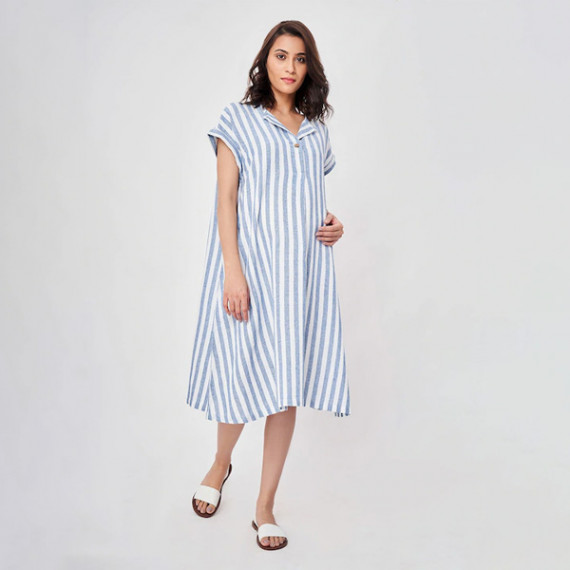 https://dailysales.in/vi/products/blue-striped-maternity-shirt-midi-dress